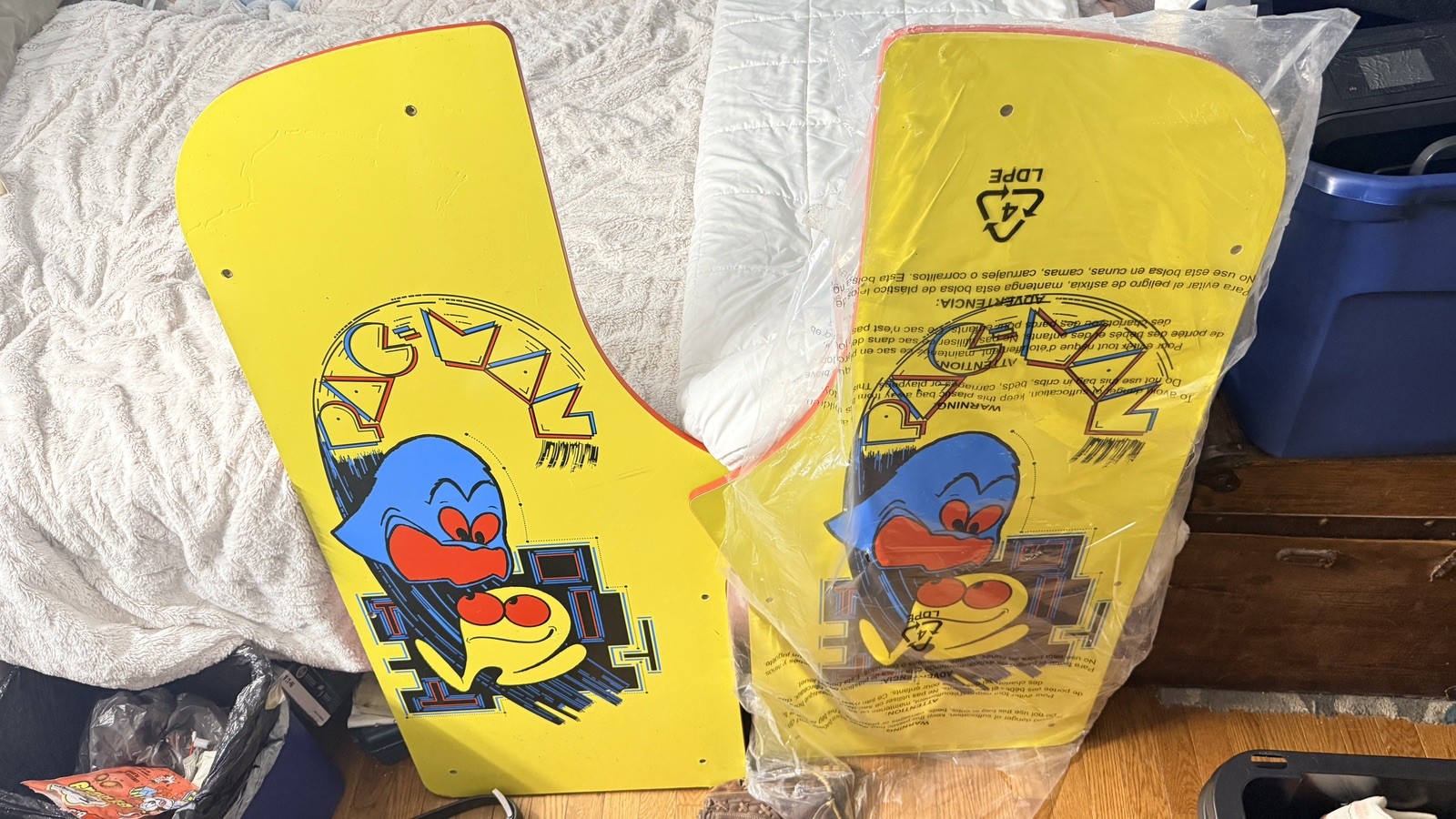Pac Man Arcade Side Art Kickplate Marquee Bezel 2 Pc Set High Quality part (E&D)