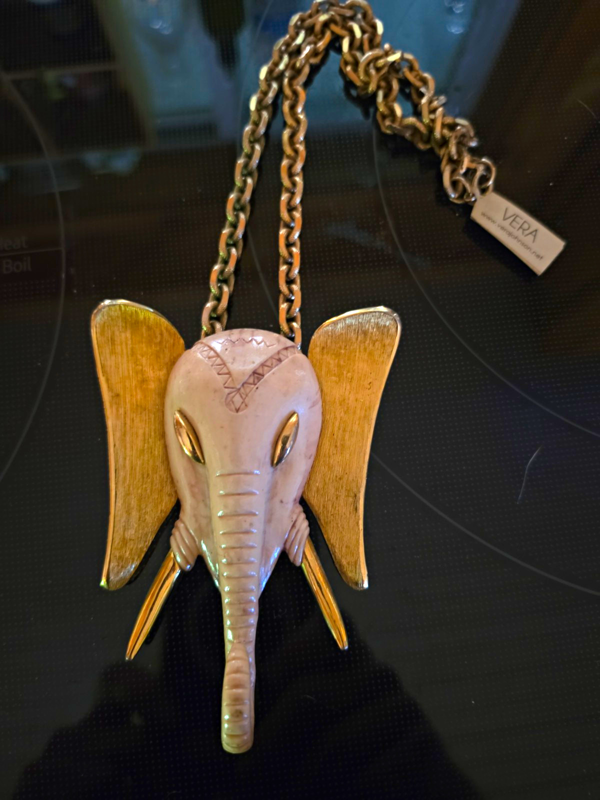 Vintage Luca Razza elephant pendant