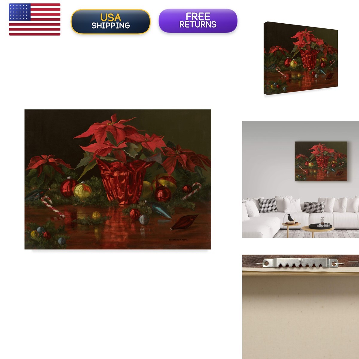 Trademark Fine Art A Christmas Table by Christopher Pierce 35x47-Inch Trademark Fine Art A Christmas Table by Christopher Pierce 35x47-Inch