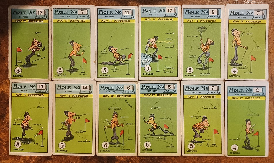 Rare 12 1926 Imperial Tobacco ITC C31 Smokers Golf Cards Cigarette Cards