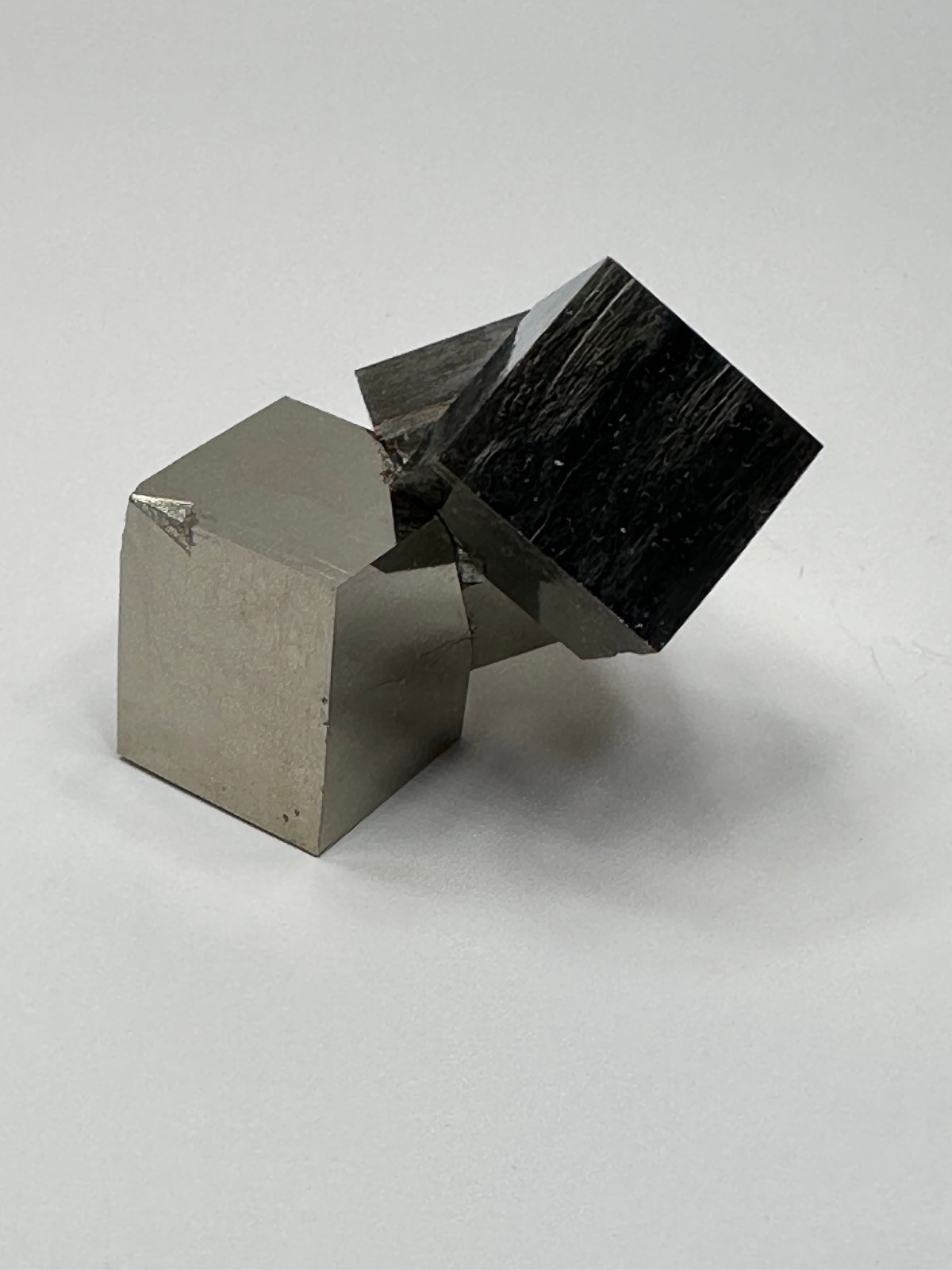 LARGE Rare Lusterous Entwined Interlocking Rectangle Pyrite Cube Cluster_Spain