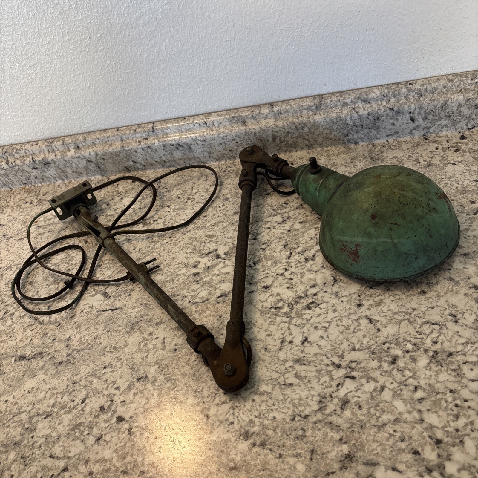 Vintage Fostoria Industrial Articulating Machine Shop Work Light Lamp Tested