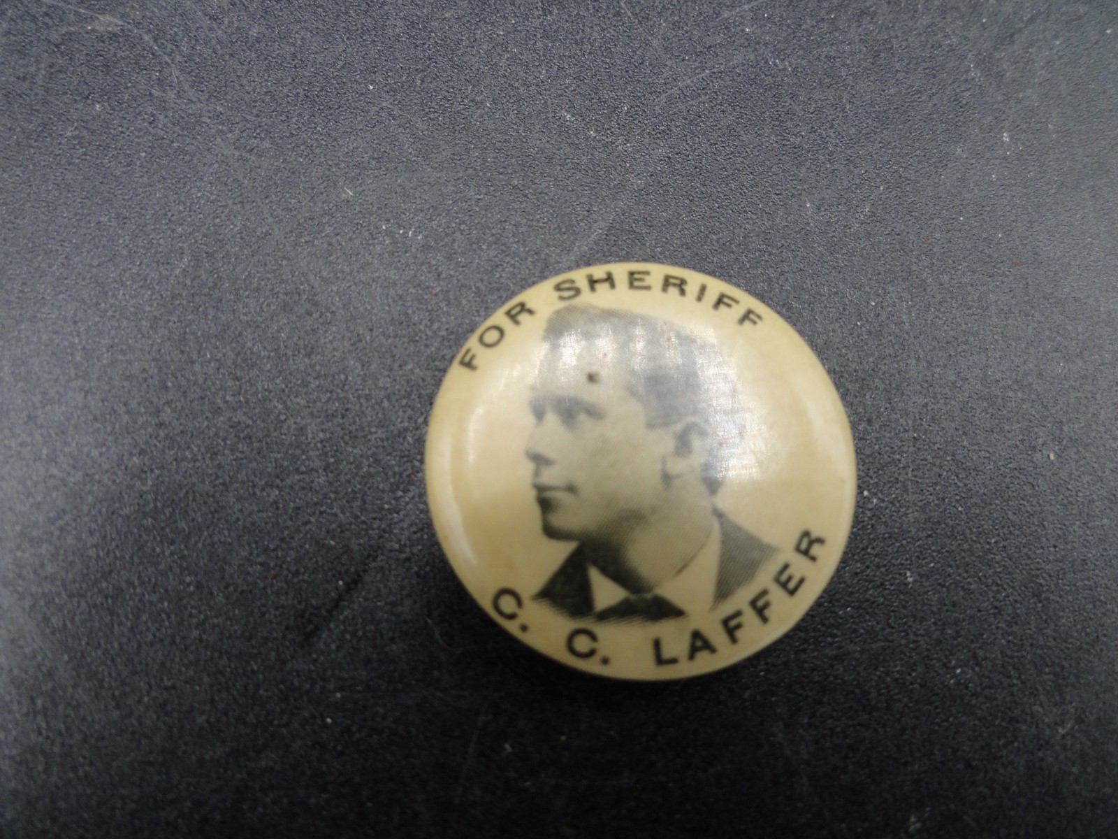 Antique C C Laffer For Sheriff Iowa Campaign Button Whitehead Hoag c1900