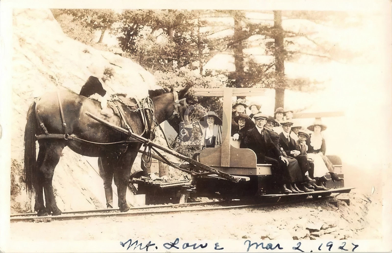 Mount Lowe CA California Horse Railway Railroad 1927 RPPC Photo Postcard COPY