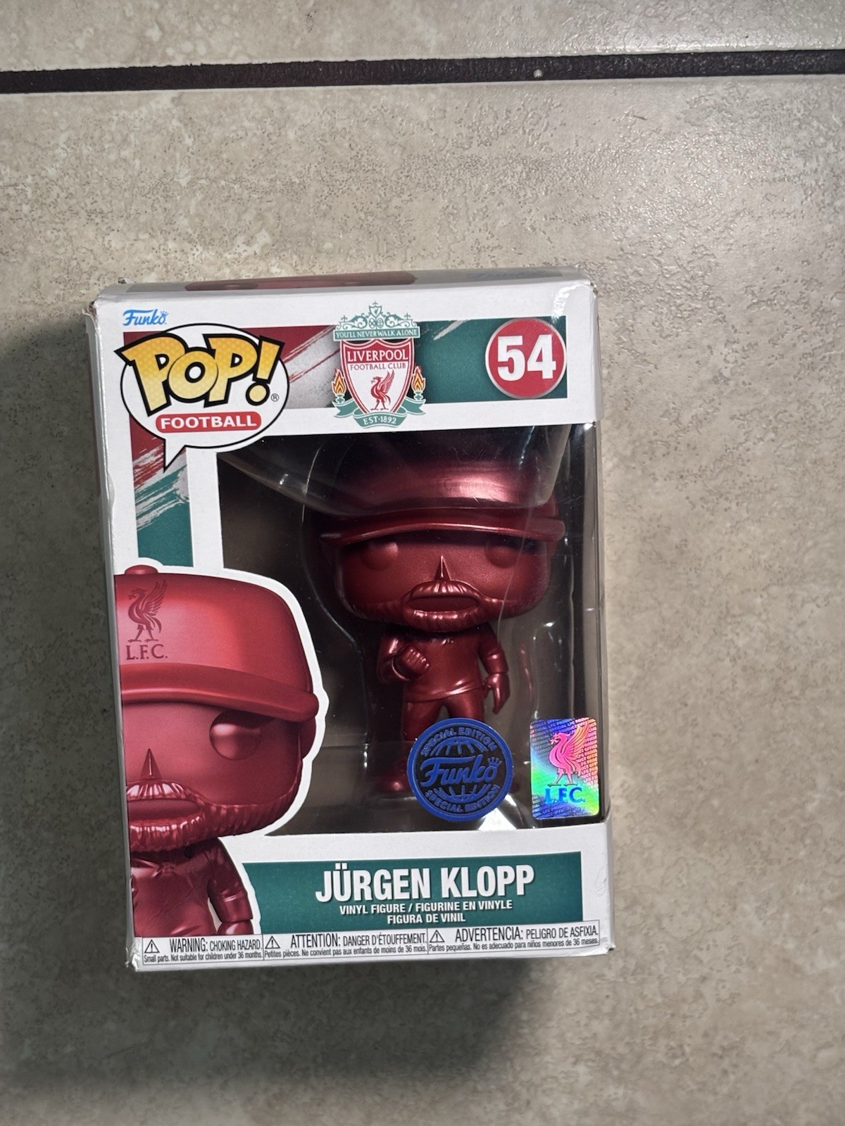 Jurgen Klopp RED LFC Limited Box Damaged Vaulted Funko Pop Liverpool+Protector