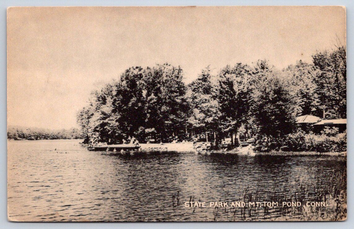Antique Connecticut Postcard LITCHFIELD Mt Tom State Park Pond Antique Connecticut Postcard LITCHFIELD Mt Tom State Park Pond