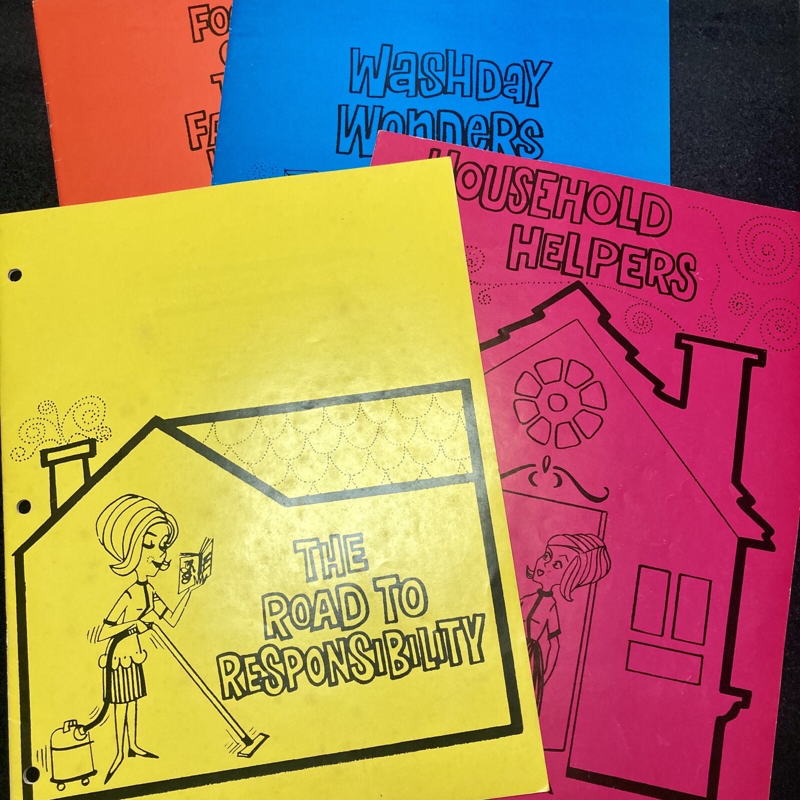 Vintage 1960s Teacher Film Strip Guides Laundry, Housekeeping, Cleaning Products