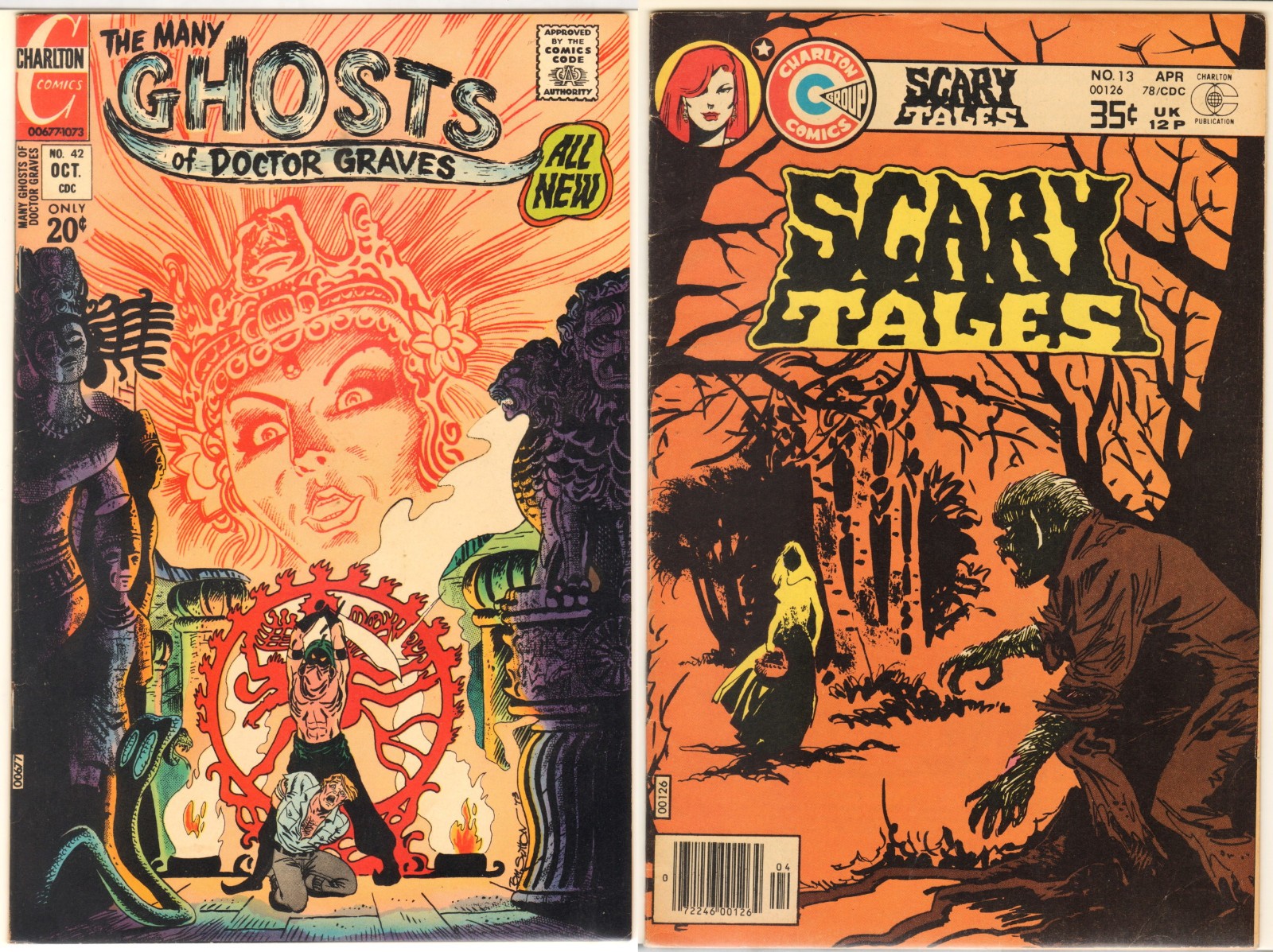 Scary Tales #13  Alfredo De Elias Werewolf Cover & Many Ghosts of Dr. Graves 42