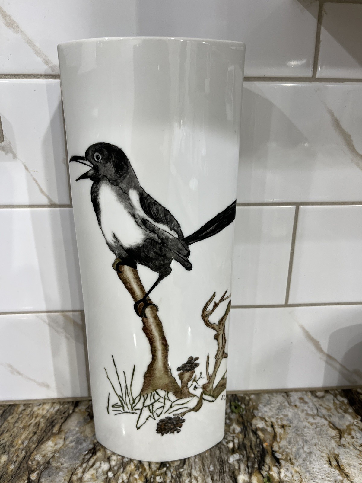 Vintage Forstenberg Porcelain Vase West Germany Hand painted Dated 1996 Vintage Forstenberg Porcelain Vase West Germany Hand painted Dated 1996