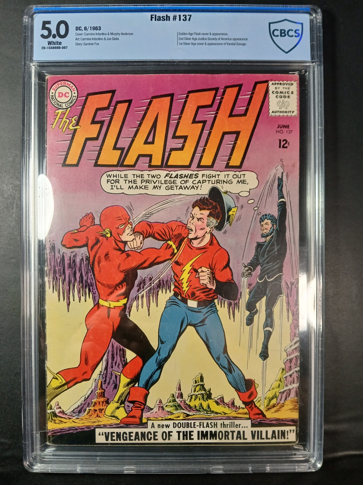 Flash #137 CBCS 5.0 1st. Silver Age App. Of Vandal Savage