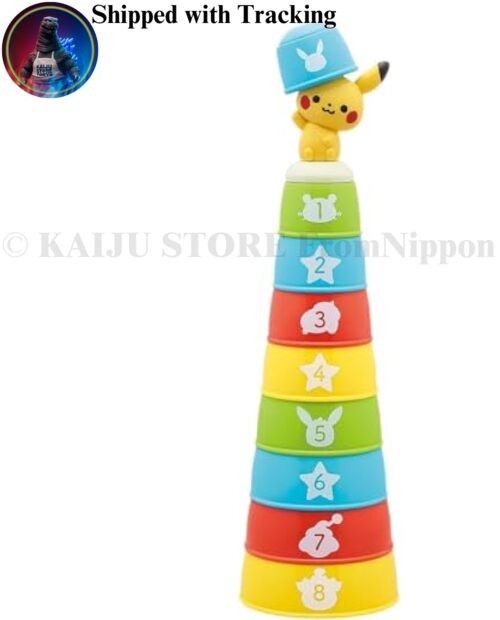 Monpoke Stacking Cups Toy Pokemon Baby Learning Toy Toyroyal Cup Tower