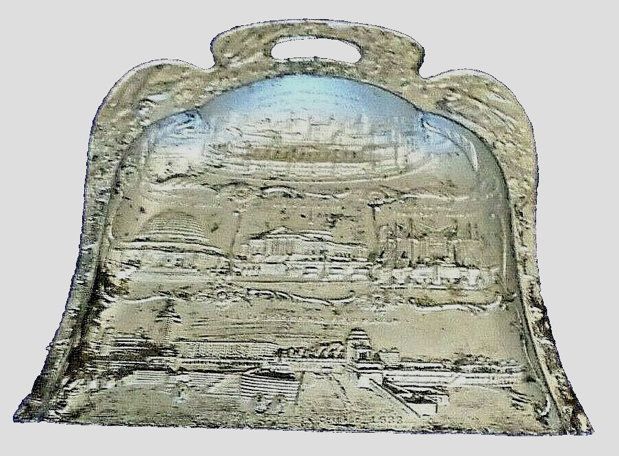 Vintage CHICAGO Worlds Fair 1933 Century of Progress Metal Crumb Pan Souvenir