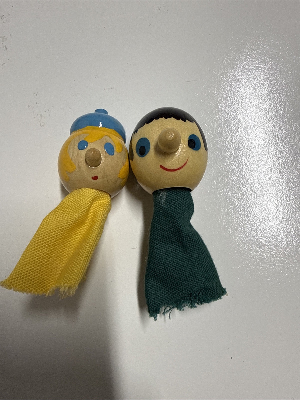 Vintage Creative Playthings 2 Finger Puppets Teaching School Japan Vintage Creative Playthings 2 Finger Puppets Teaching School Japan