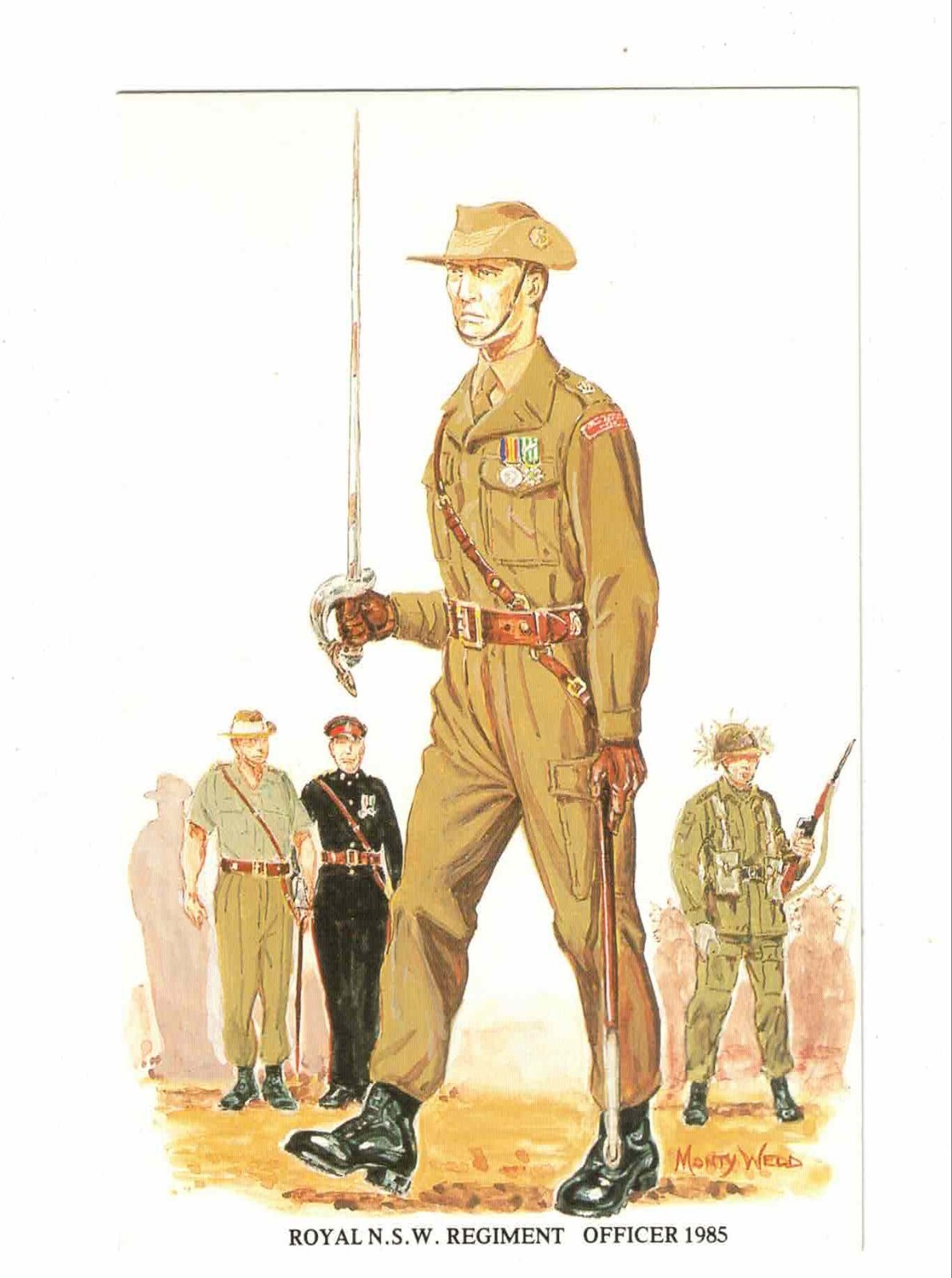 Postcard Royal N.S.W. Regt. Officer 1985 - Soudan Centenary 1885 - 1985. No. 6 Postcard Royal N.S.W. Regt. Officer 1985 - Soudan Centenary 1885 - 1985. No. 6
