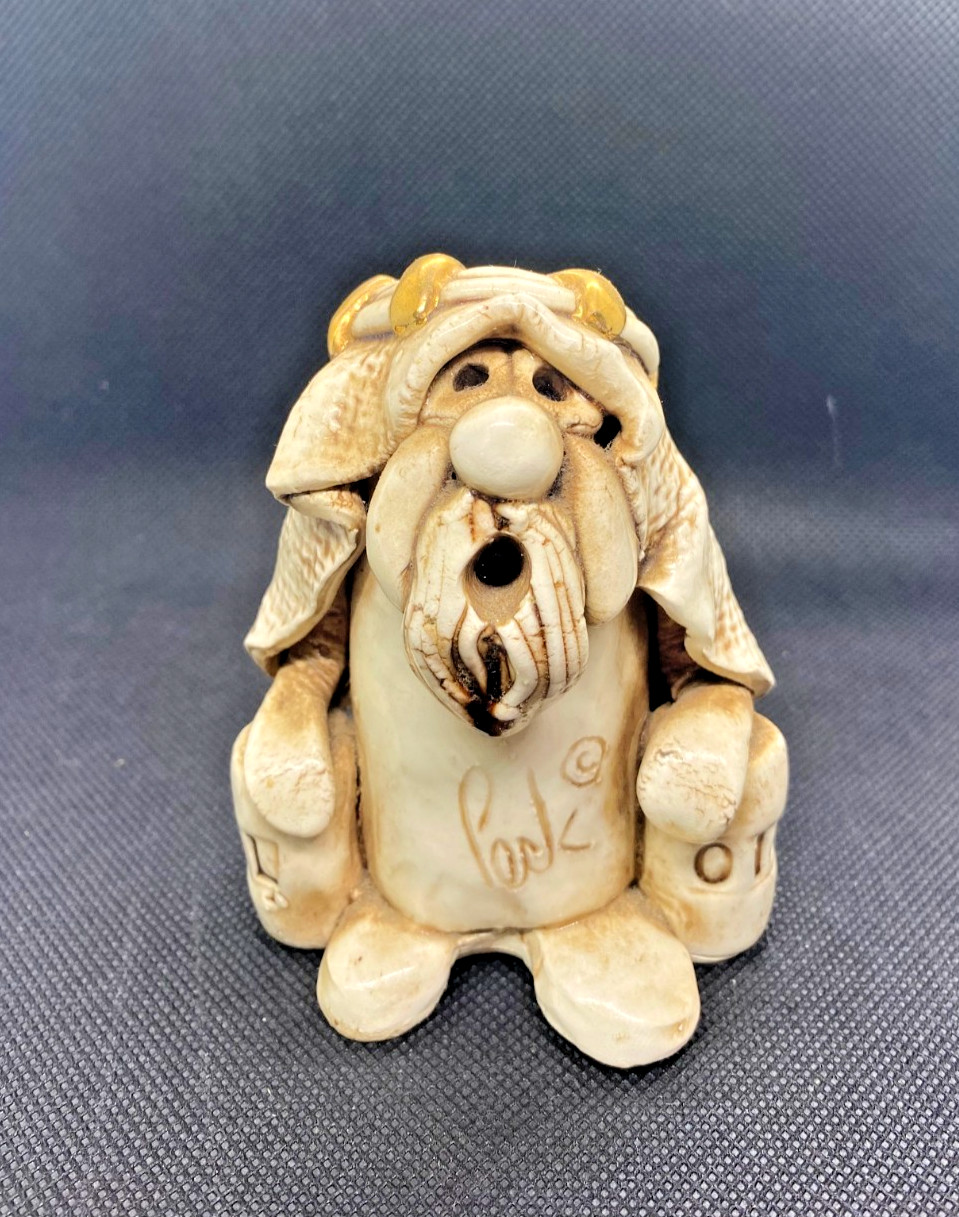 Rare Vintage Joe Peck Origonal Tweeples Oil Sheik Ceramic Whistle Figurine