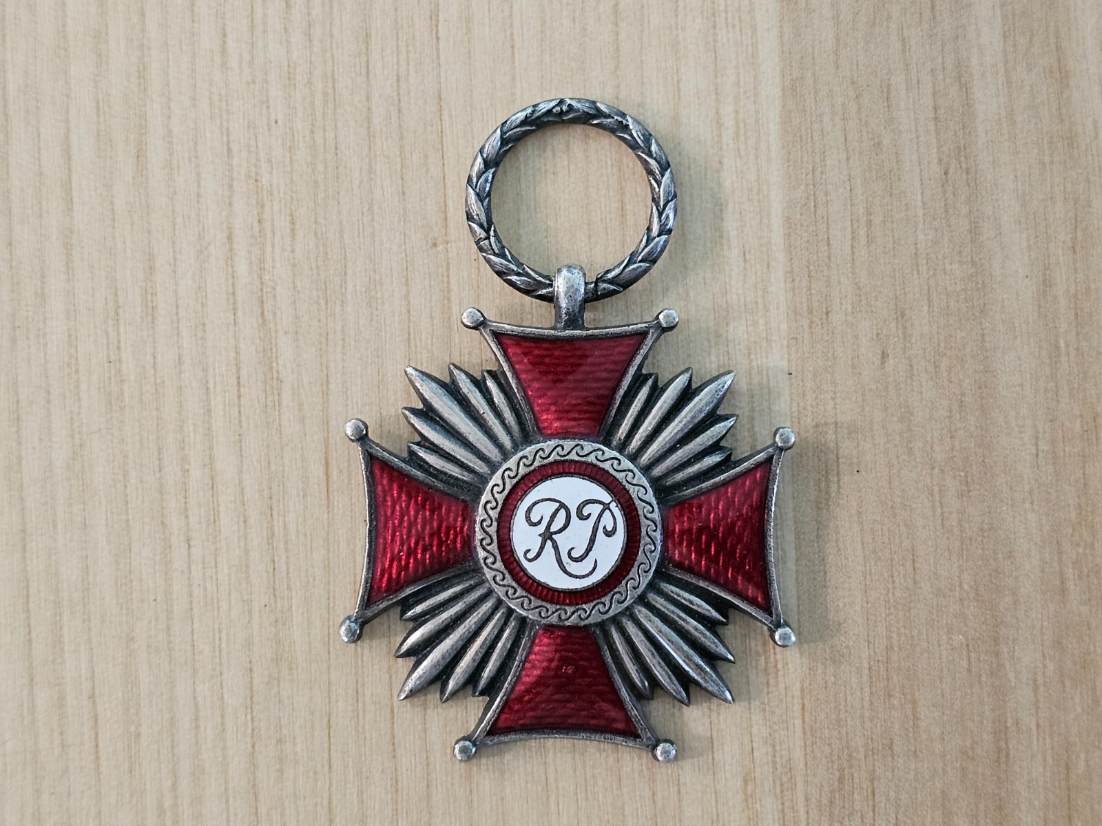 RARE 100 % ORIGINAL POLISH ORDER CROSS MERIT POLAND AWARD MEDAL 1 CLASS RP L@@K