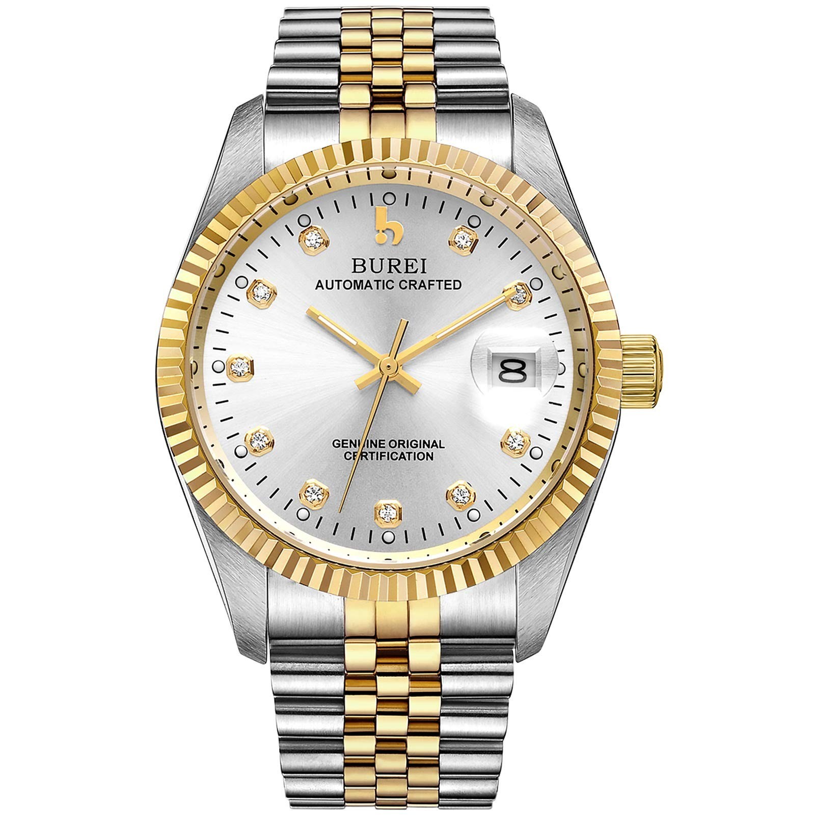 BUREI Men\'s Luxury Automatic Watch Fashion Waterproof Mechanical Watch, Adjus...