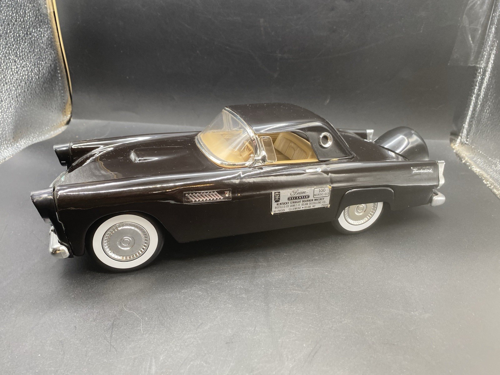 Jim Beam EMPTY Decanter 1956 Ford Thunderbird (Black w/Tan Interior)