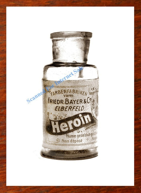 Antique Heroin Medicine Bottle PHOTO 1800s BAYER Drugs, Apothecary Medical (#3)
