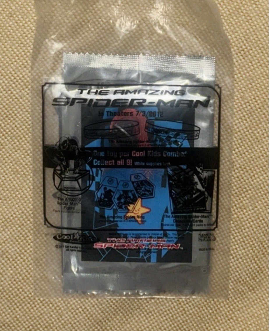 2012 Carl’s Jr Hardee’s Amazing Spider-Man Sealed Foil Pack in Original Plastic