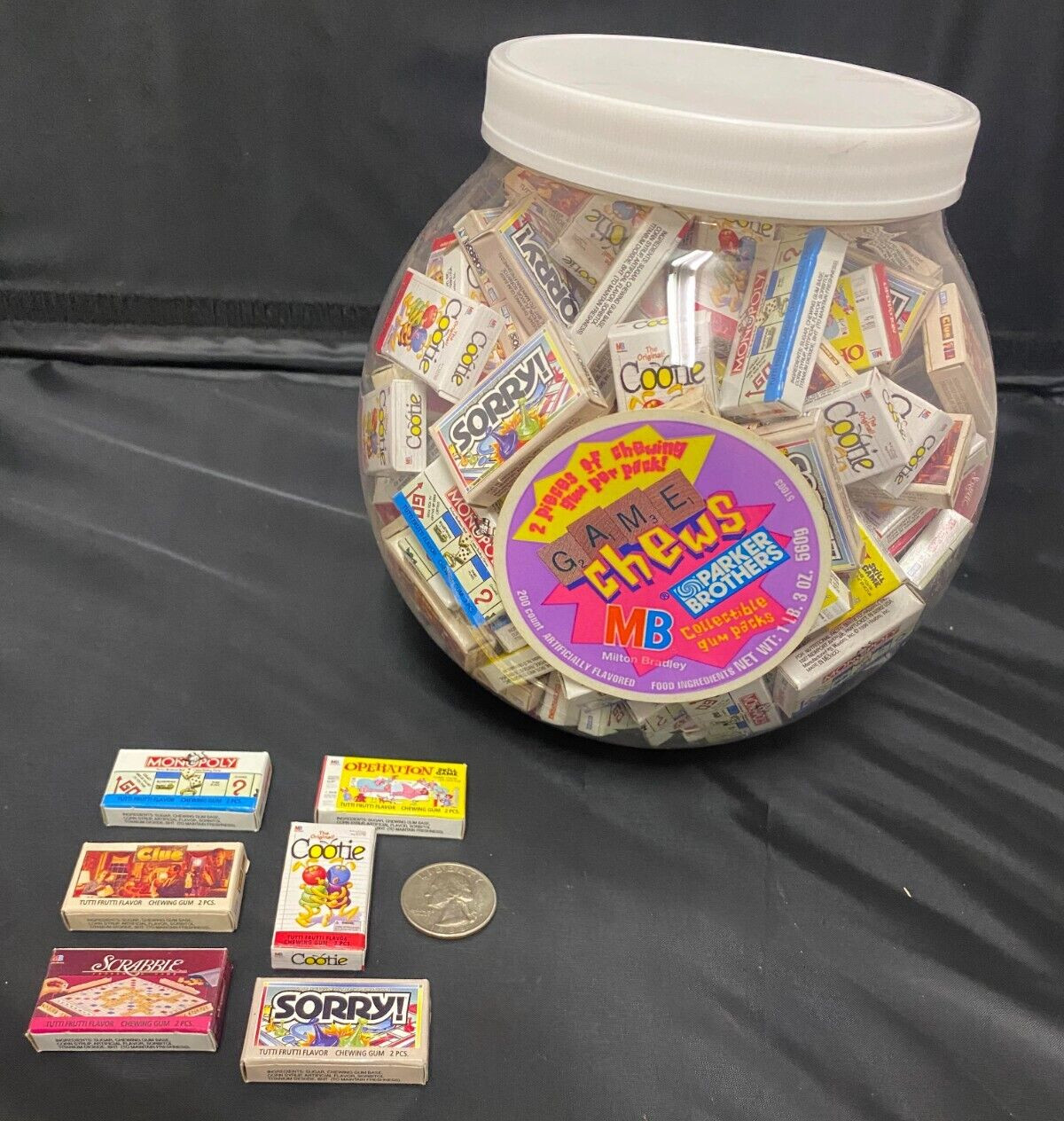 1996 Full Store Display Miniature Monopoly Sorry Clue Cootie Operation Scrabble