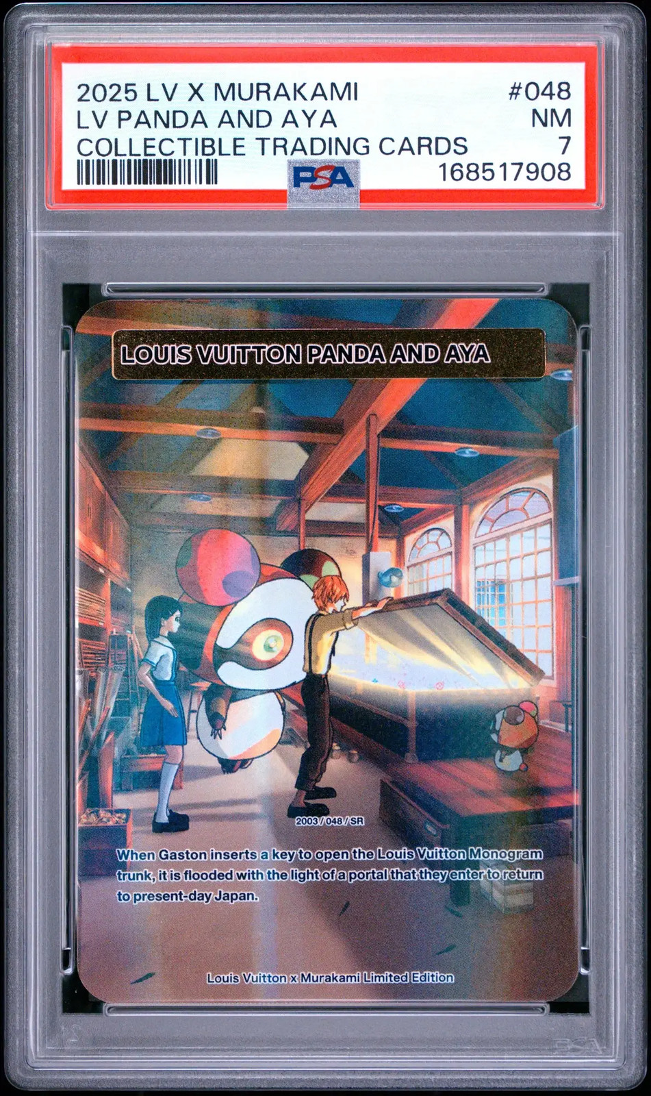 2025 Louis Vuitton X Murakami LV Trading Cards LV Panda And Aya #048 PSA 7