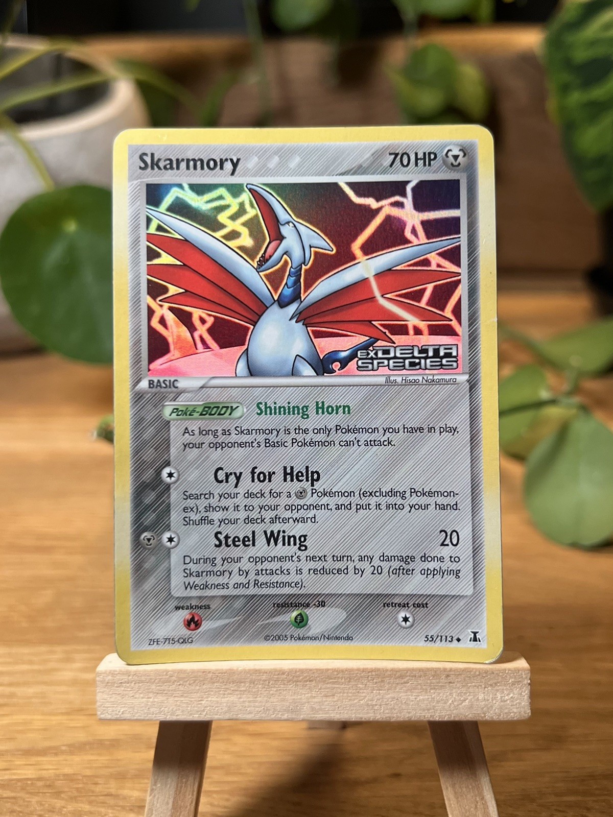 Skarmory 55/113 EX Delta Species Reverse Holo Stamped 2005 Pokemon Card 2005
