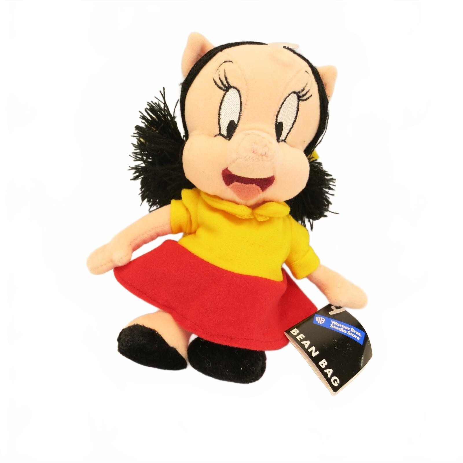 Vintage WB Store Looney Tunes Petunia Pig Plush Bean Bag NWT