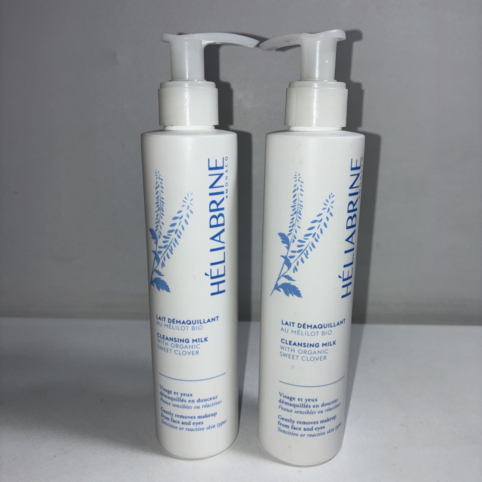 Lot Of 2 New Heliabrine Cleansing Milk Sweet Clover 200 mL Each 
