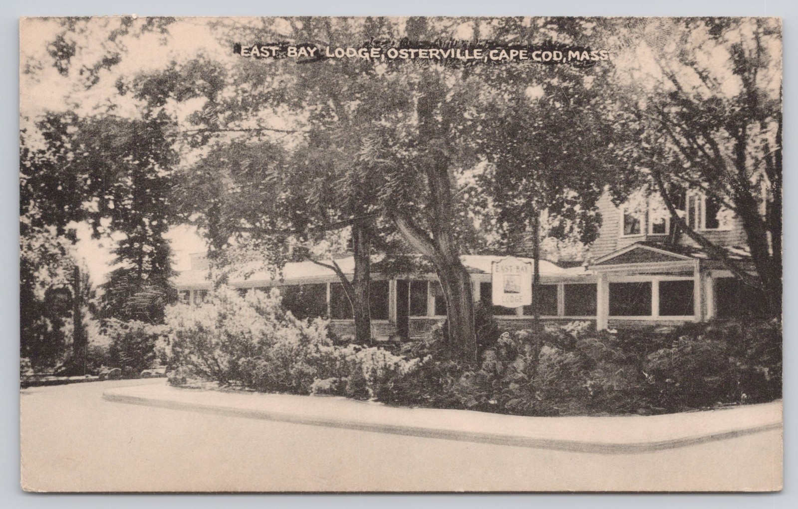 Osterville Cape Cod MA Massachusetts East Bay Lodge 1949 Postcard