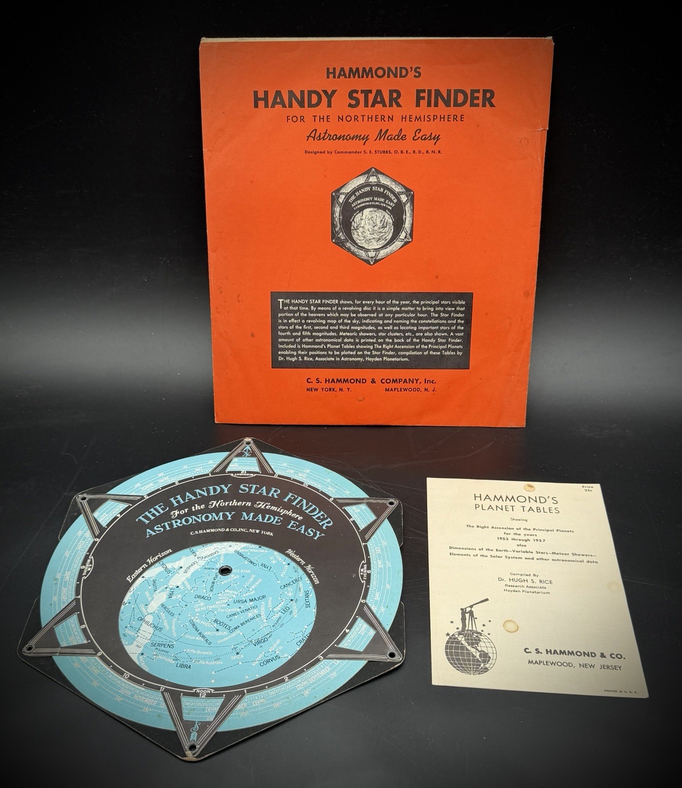 Vintage Hammond's Handy Star Finder Northern Hemisphere Astronomy Chart Set