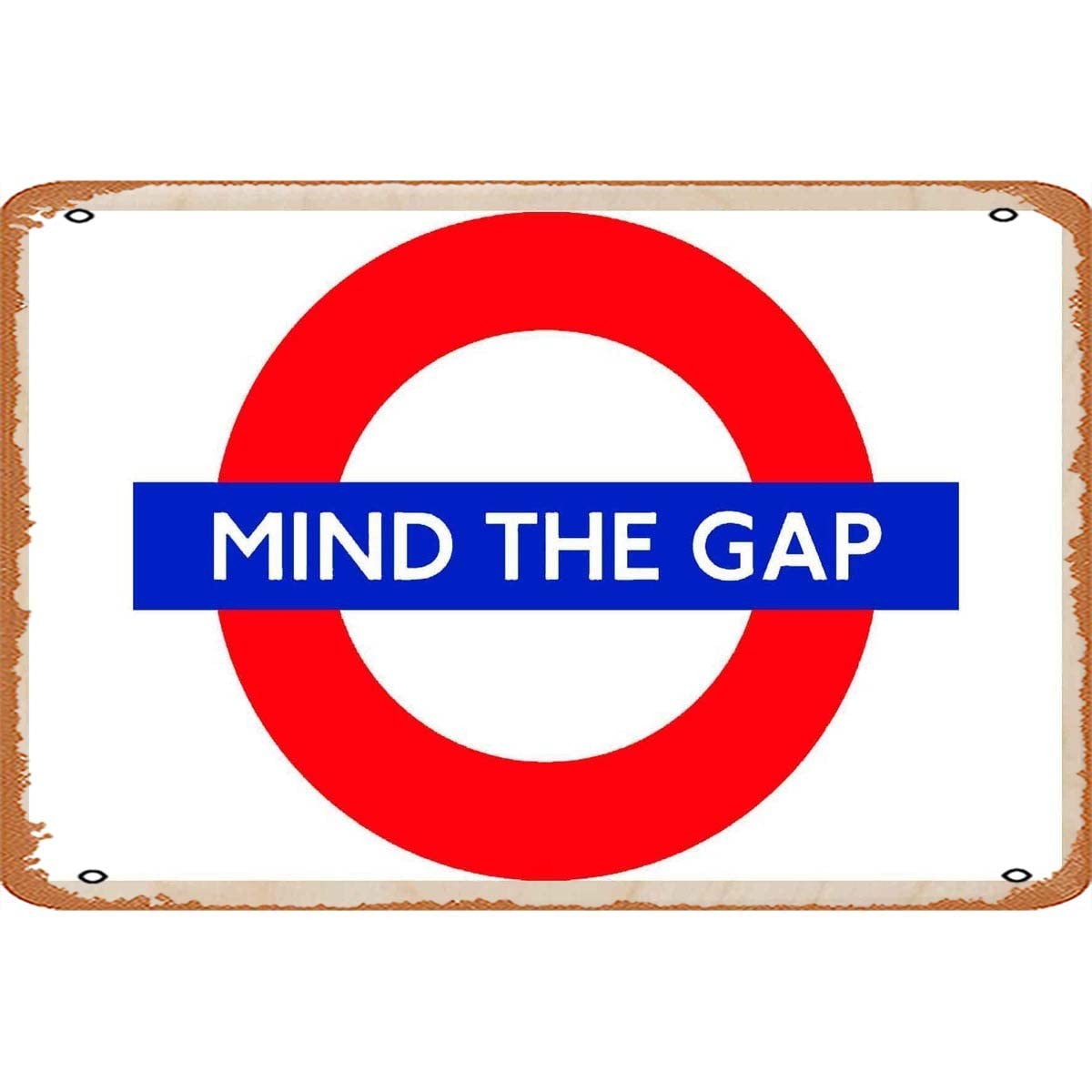 Vintage MIND THE GAP Hippie Room Tin Metal Signs Home Décor 8x12