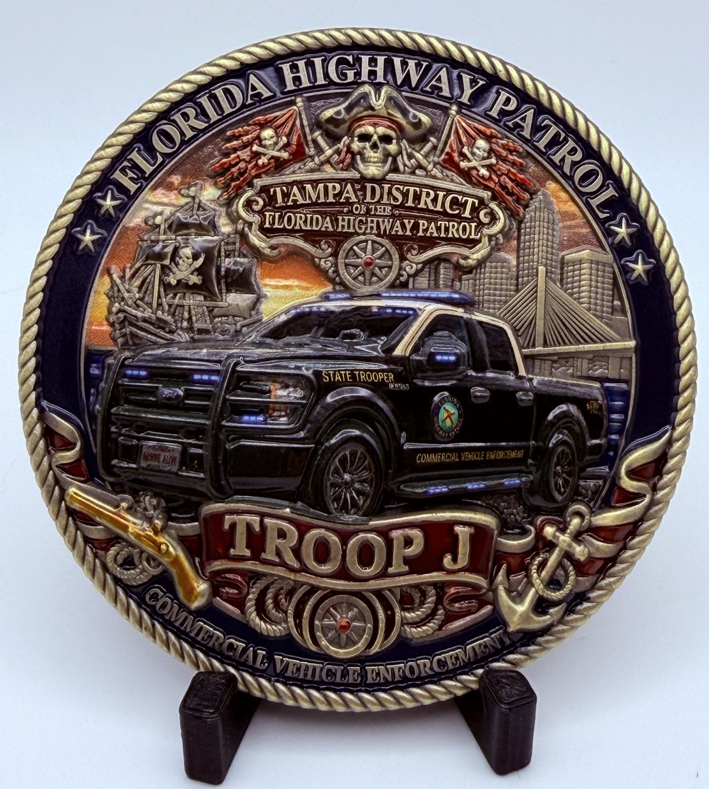 🔥 Sought After - Florida Highway Patrol – Troop J Challenge Coin