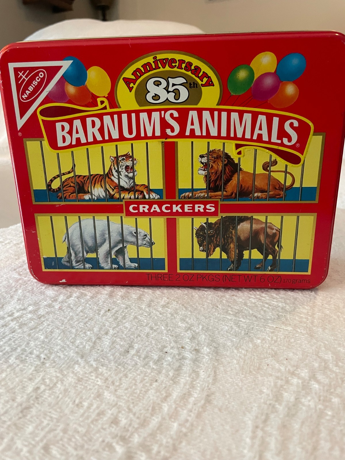 Vintage Nabisco Barnum\'s Animals Crackers Limited Edition 1987 Metal Tin 8\
