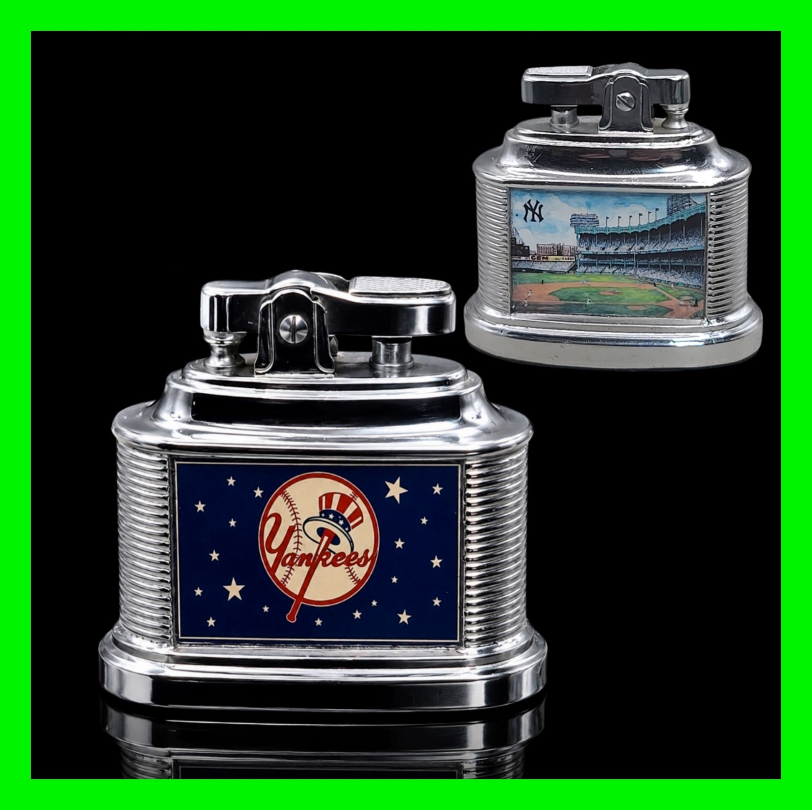 Vintage Yankee Stadium New York Yankees Baseball Table Petrol Lighter - UNFIRED 