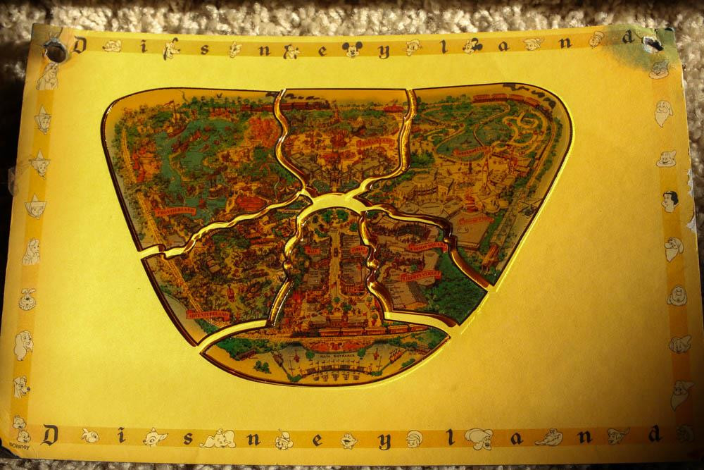ON CARD Historic Map of Disneyland from 45th Anniversary Set of 6 Pins LE