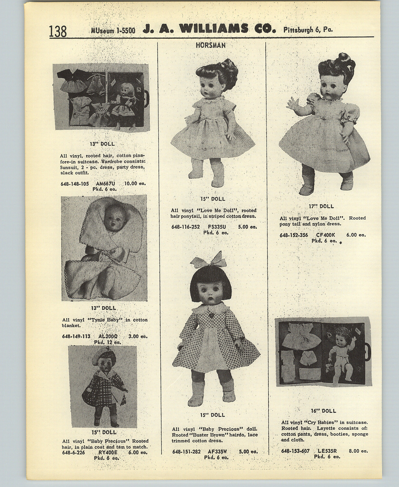 1958 PAPER AD 4 PG Horsman Dolls Cindy Walker My Fair Lady Tweedie