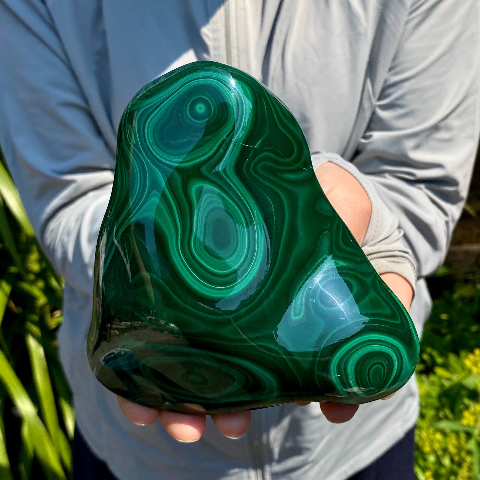 2.75LB TOP Natural Malachite crystal quartz Mineral specimen Reiki gem