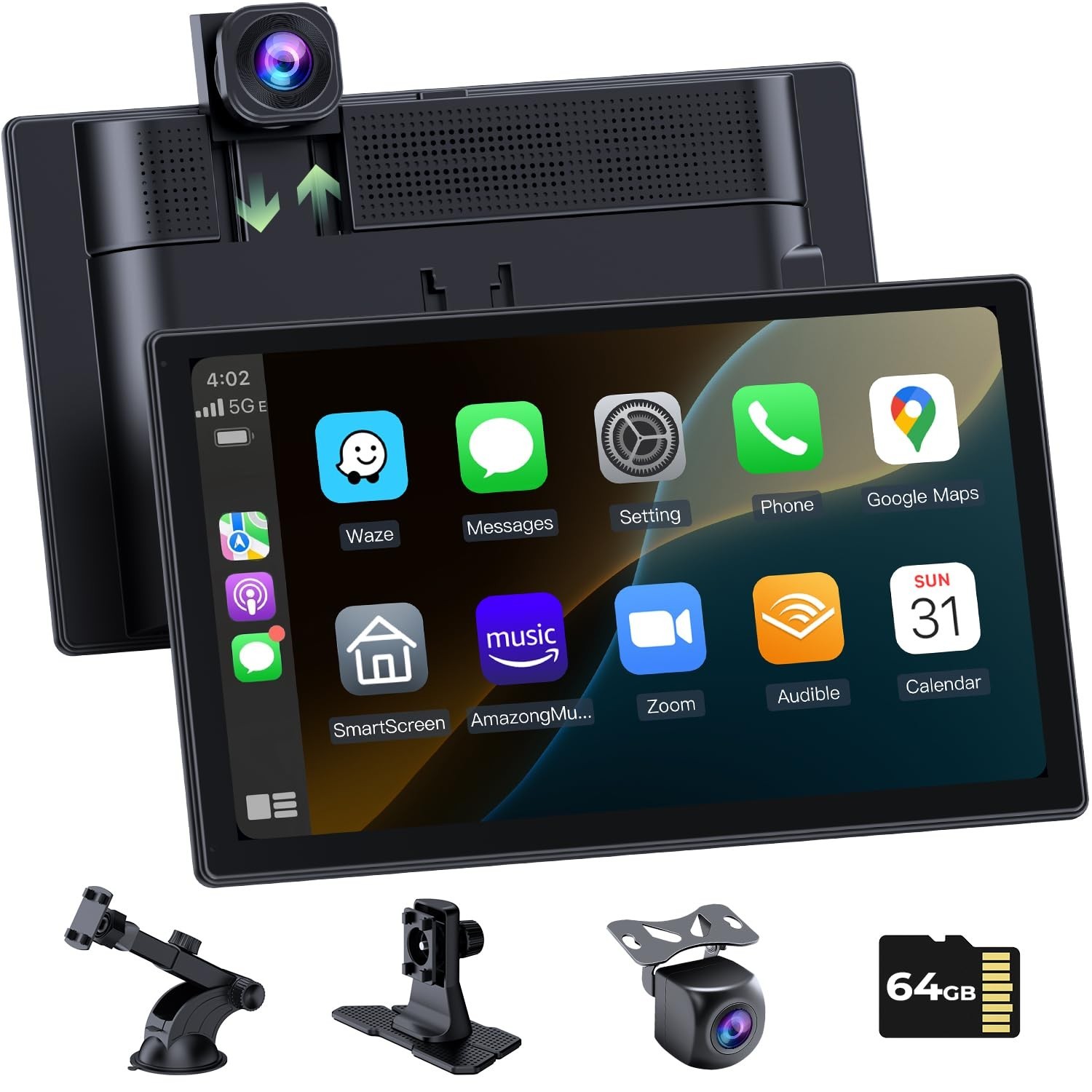 [2025 Upgrade] Apple Carplay Screen for Car&Android Auto Screen with 4K Dash ...