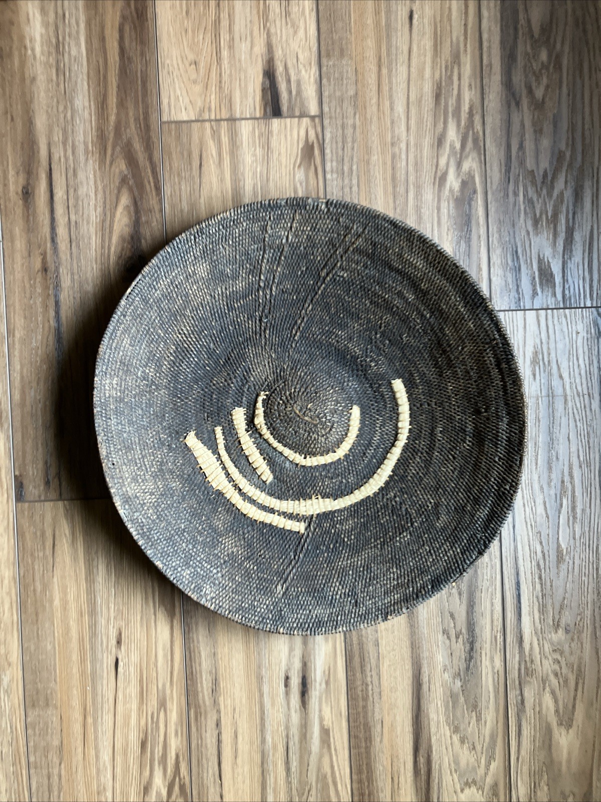 Makenge Vintage Handwoven Tribal Root Wall Basket Decor | 17”