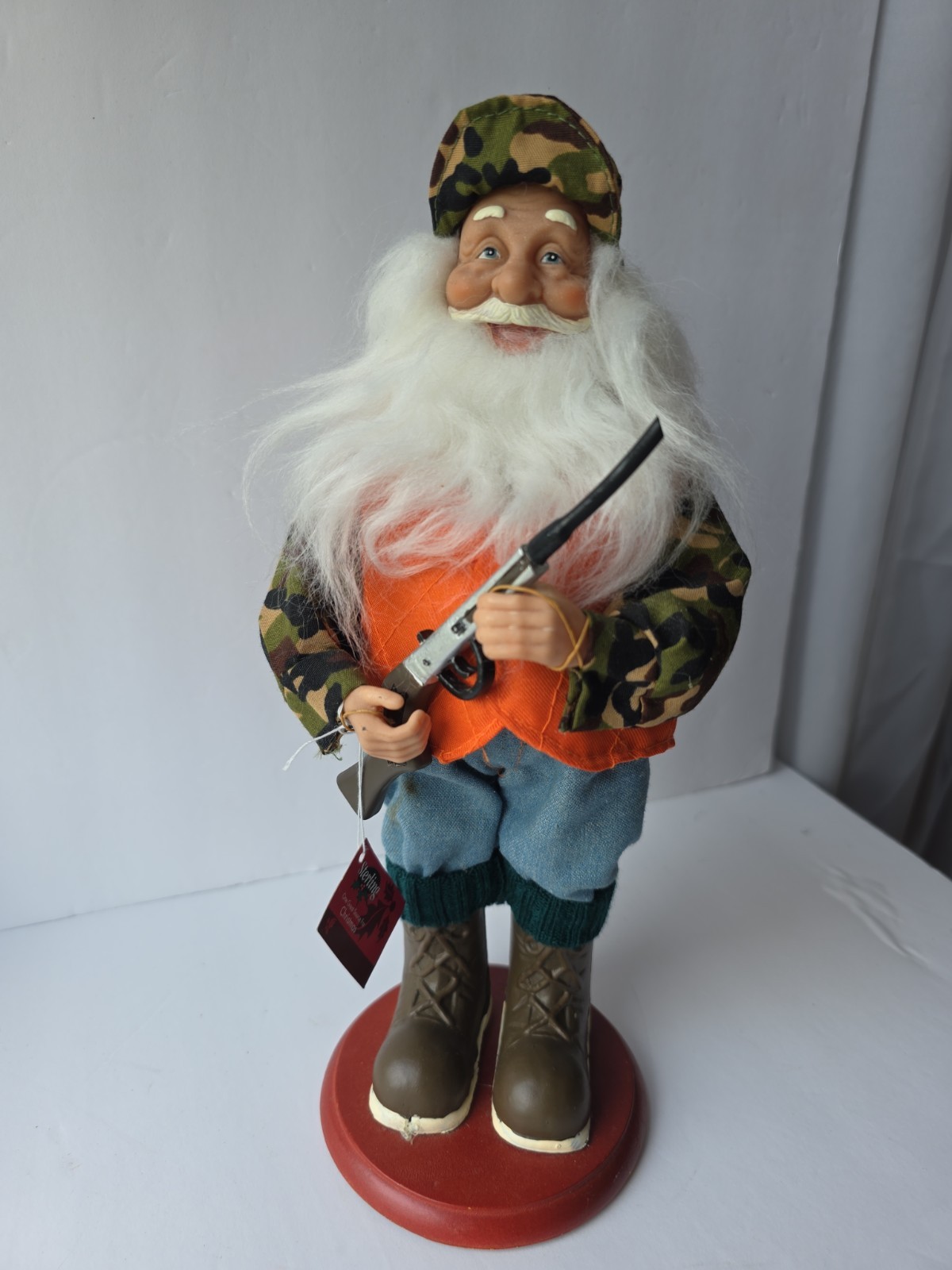 Santa Hunter Hunting Camo Holiday Figurine Christmas Decoration