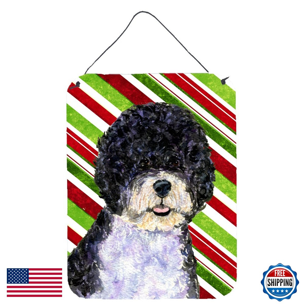 Caroline's Treasures SS4559DS1216 Portuguese Water Dog Candy Cane Christmas
