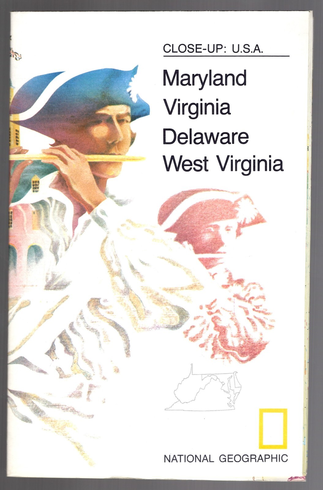 Map National Geographic Maryland Virginia Delaware West Virginia 1976