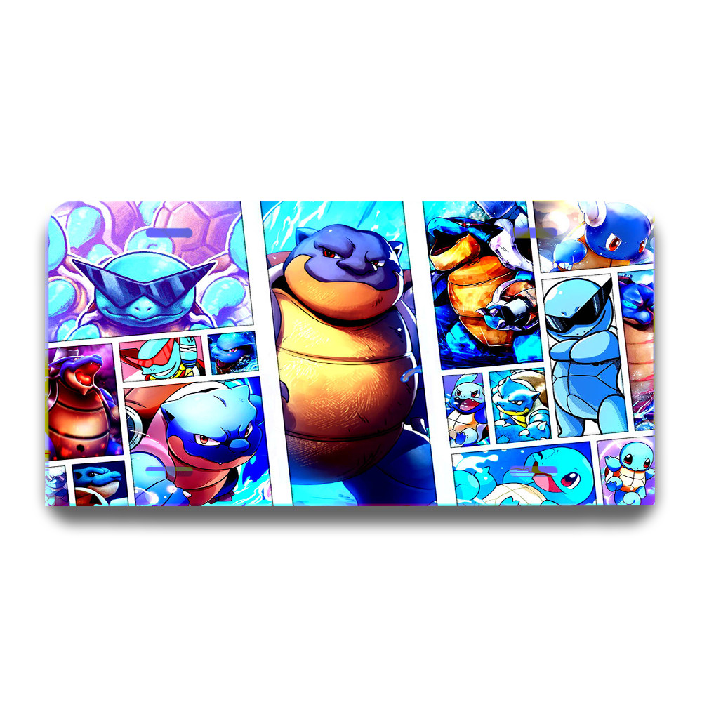 Blastoise Squirtle Pokemon Weatherproof Anime License Plate 6\