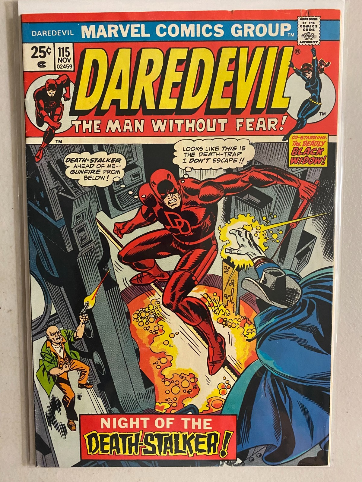 Daredevil #115 ad for 1st appearance Wolverine, MVS intact 5.5 (1974)