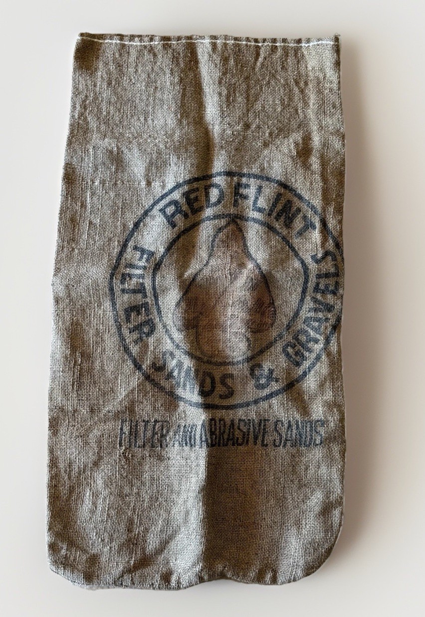 Vintage Red Flint Burlap Sack Vintage Red Flint Burlap Sack