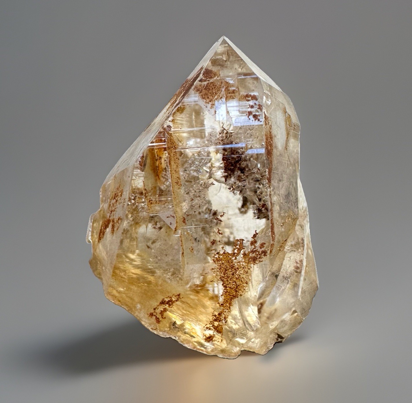 “Mini Golden Garden” Ganesh Himalayan Red Iron Mineral Inclusions Quartz Crystal