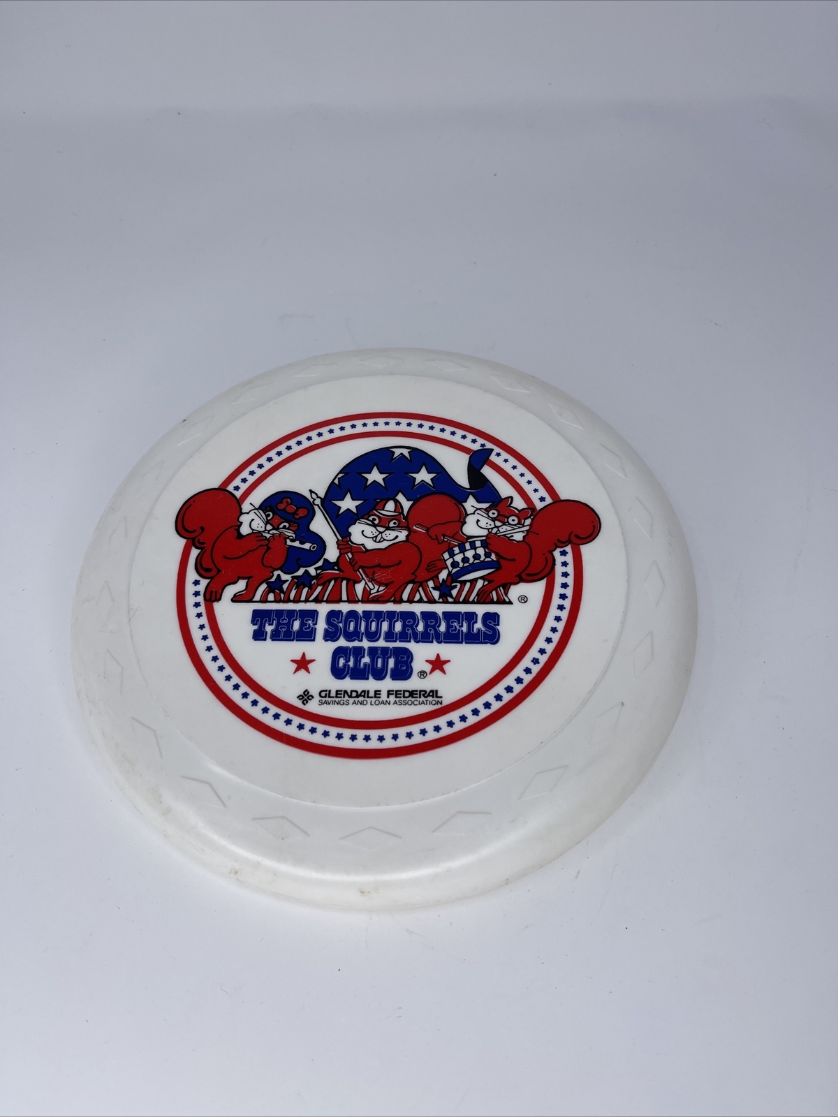 Vintage Glendale Federal The Squirrels Club Flying Disc Vintage Glendale Federal The Squirrels Club Flying Disc