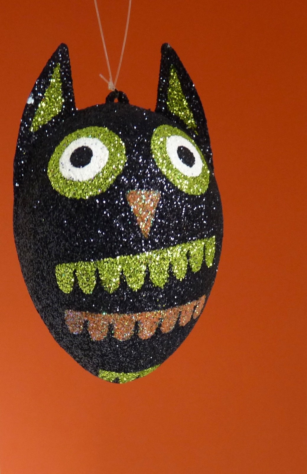 Halloween Pier 1 Owl Ornament Glittery