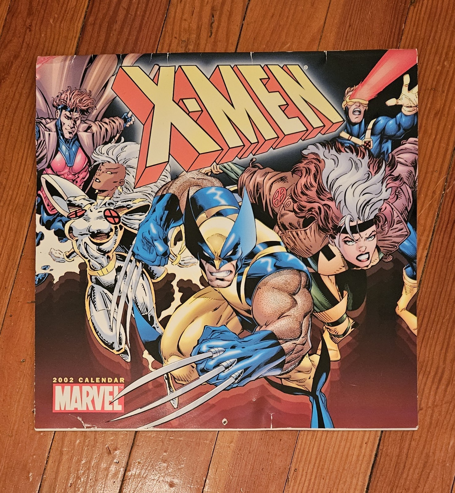 Vintage 2002 Marvel X-Men Classic Wall Calendar Wolverine Rogue Gambit